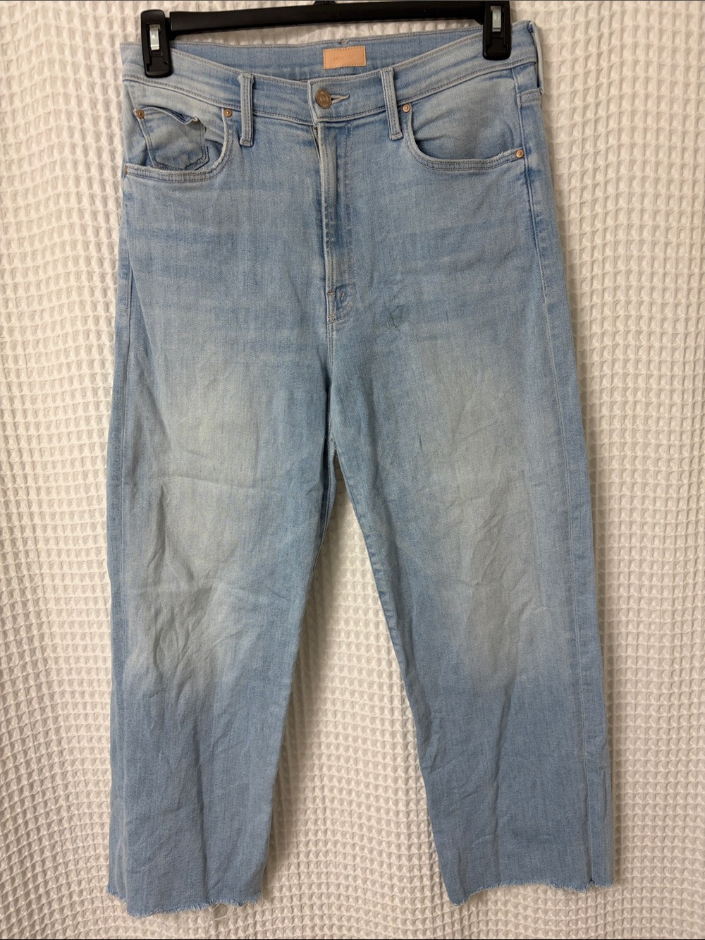 MOTHER The Rambler Zip Ankle Fray Chill Pill FLAWED Size 30